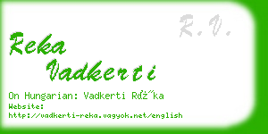 reka vadkerti business card